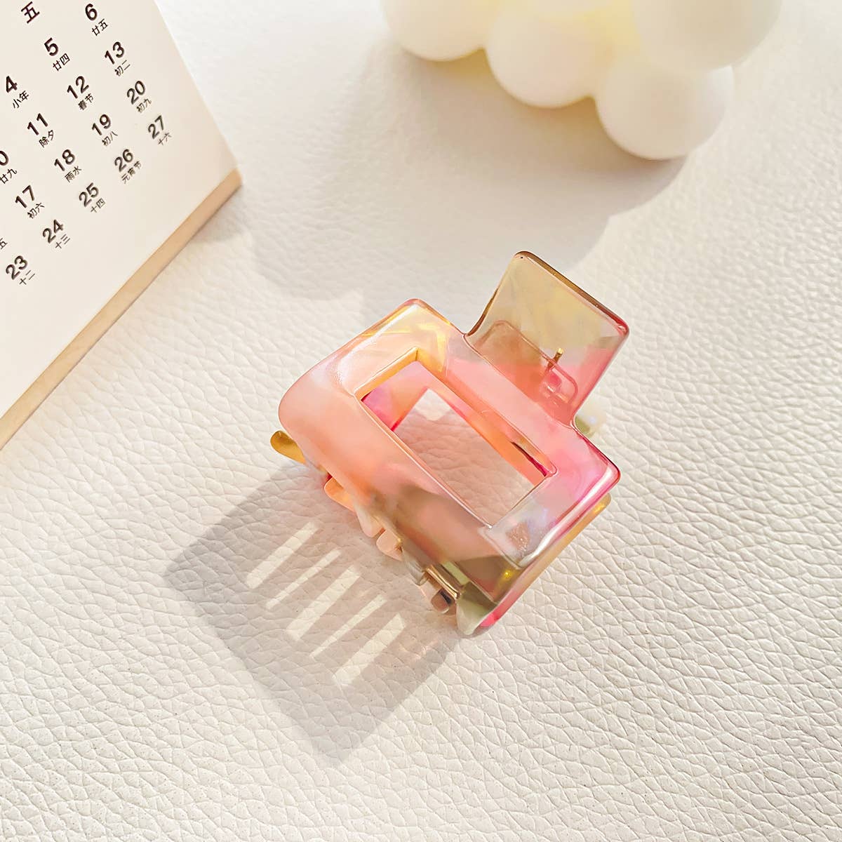 High-end acetate board high ponytail grab clip