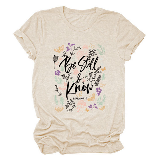 Women??¢s Faith Tee, Be Still and Know_CWTTS1480
