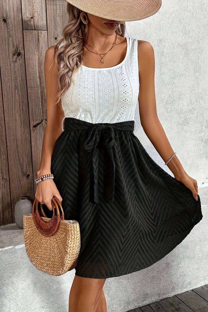 CWDSD8766_SUMMER FASHION SLEEVELESS DRESS