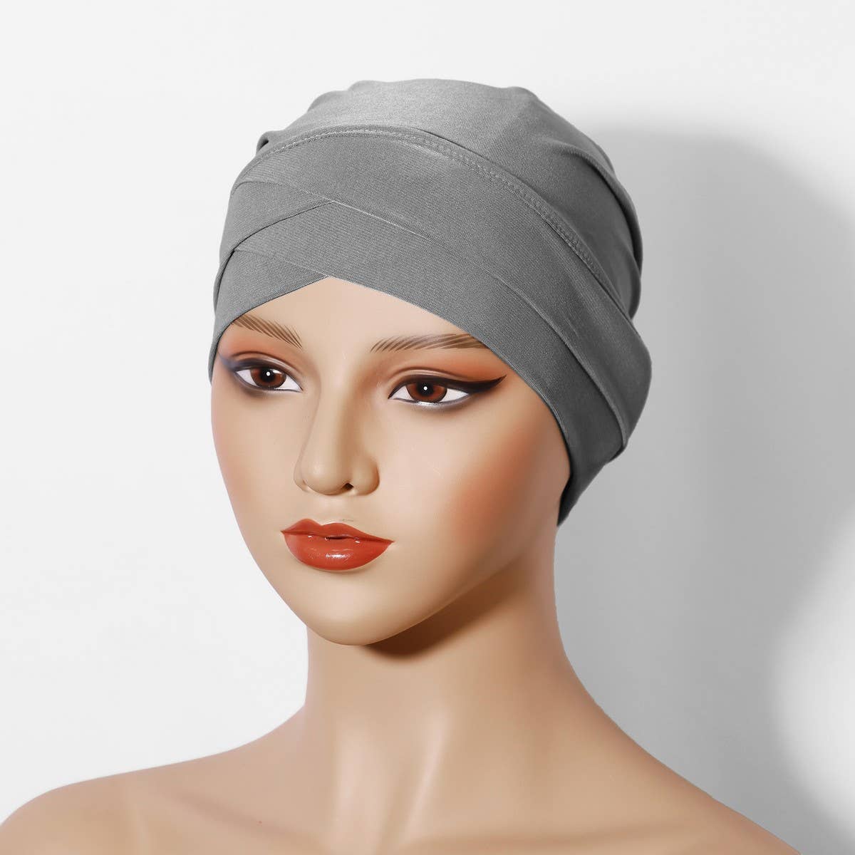 FASHION CRYSTAL LINEN TWO-LAYER CROSS HEADSCARF_CWASC2458