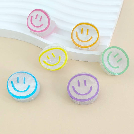 Acrylic Smiley Face Hair Claw - Cute Back Clip_CWAHA0285