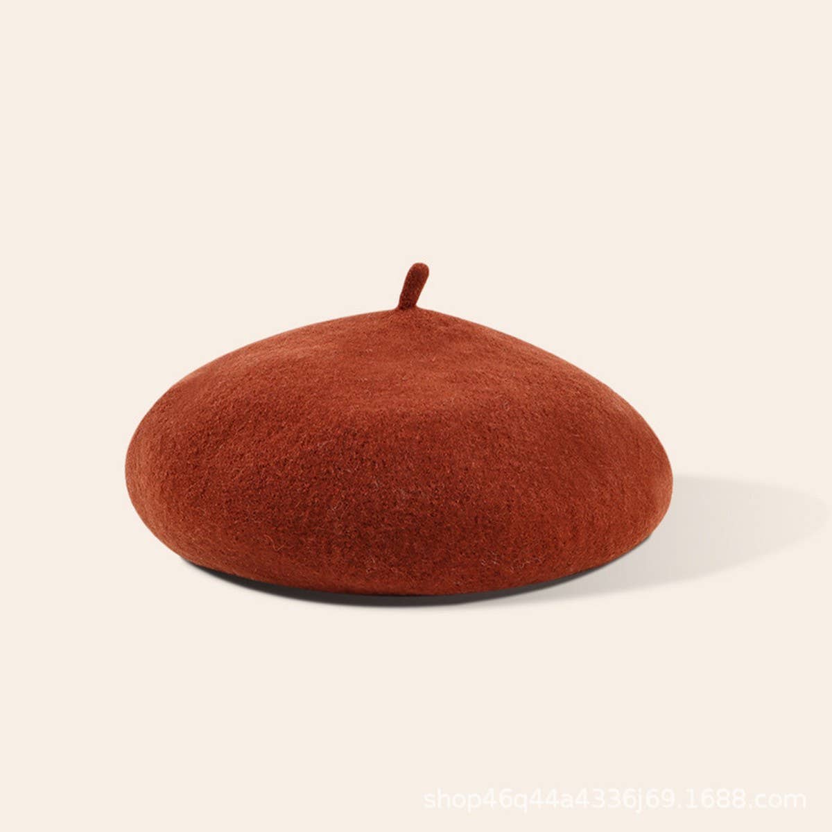 CWAH04556_GIRLS RED BERET WINTER WARM FASHION HAT