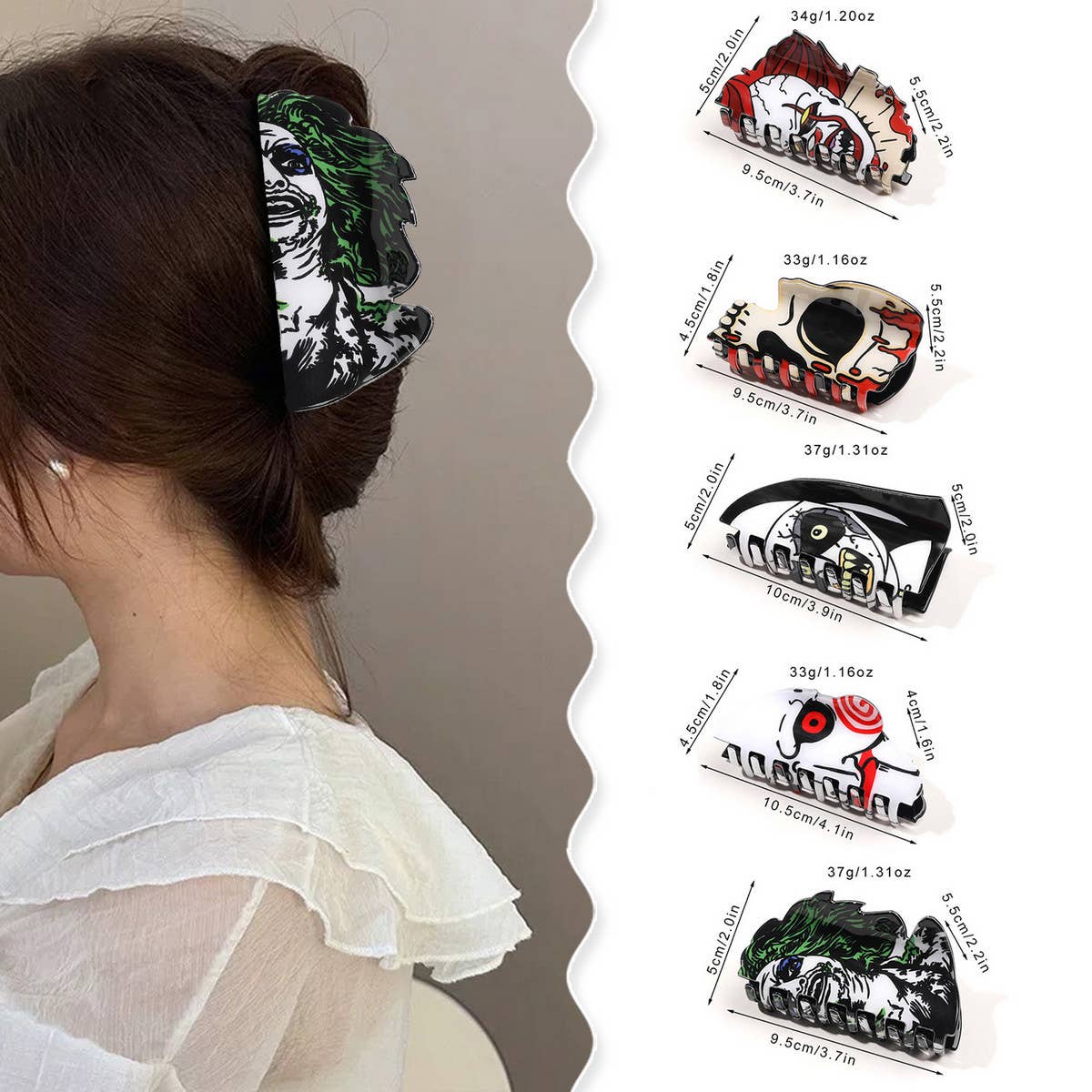 HALLOWEEN 9.5CM HORROR HAIRPIN