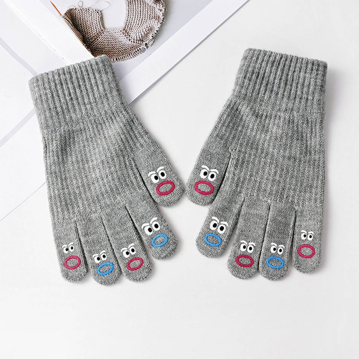 CWAG00582_WOMEN WINTER KNIT FINGERLESS TOUCHSCREEN GLOVES