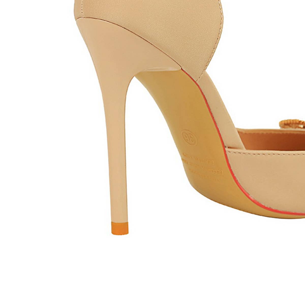 WOMEN RHINESTONE BUCKLE HIGH HEELS