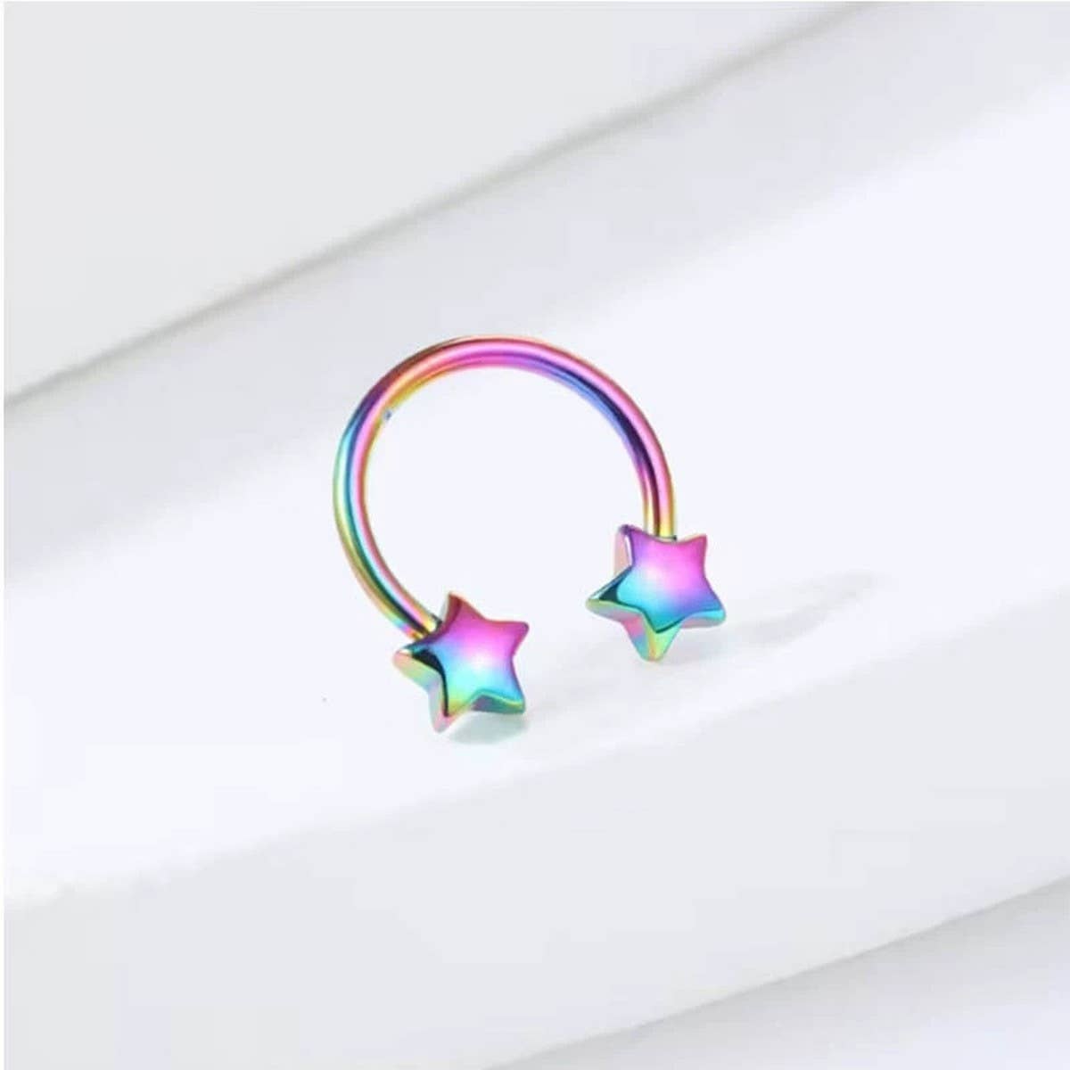 Stainless Steel Heart & Star Nose Ring Set_CWMM9516
