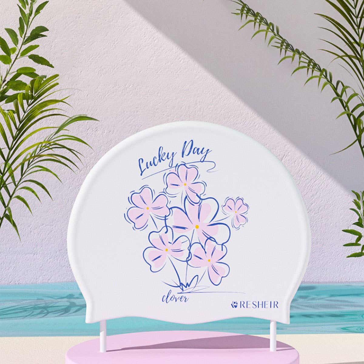 Womens Silicone Swim Cap Long Hair Waterproof