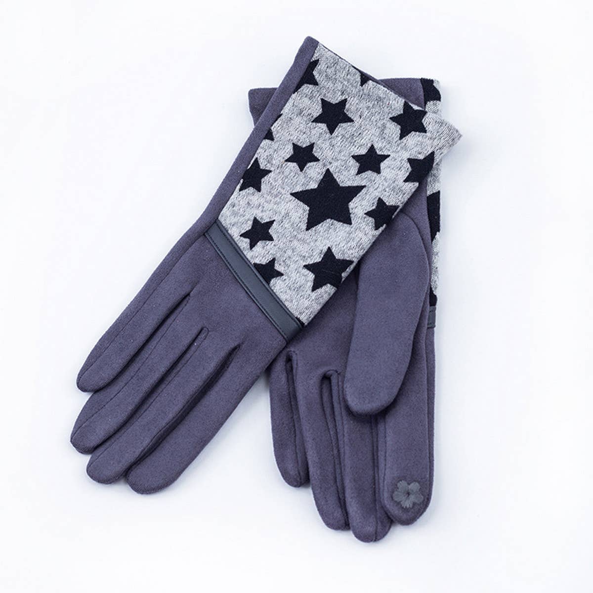 FASHIONABLE WARM STAR PLAID GLOVES_CWAG0076
