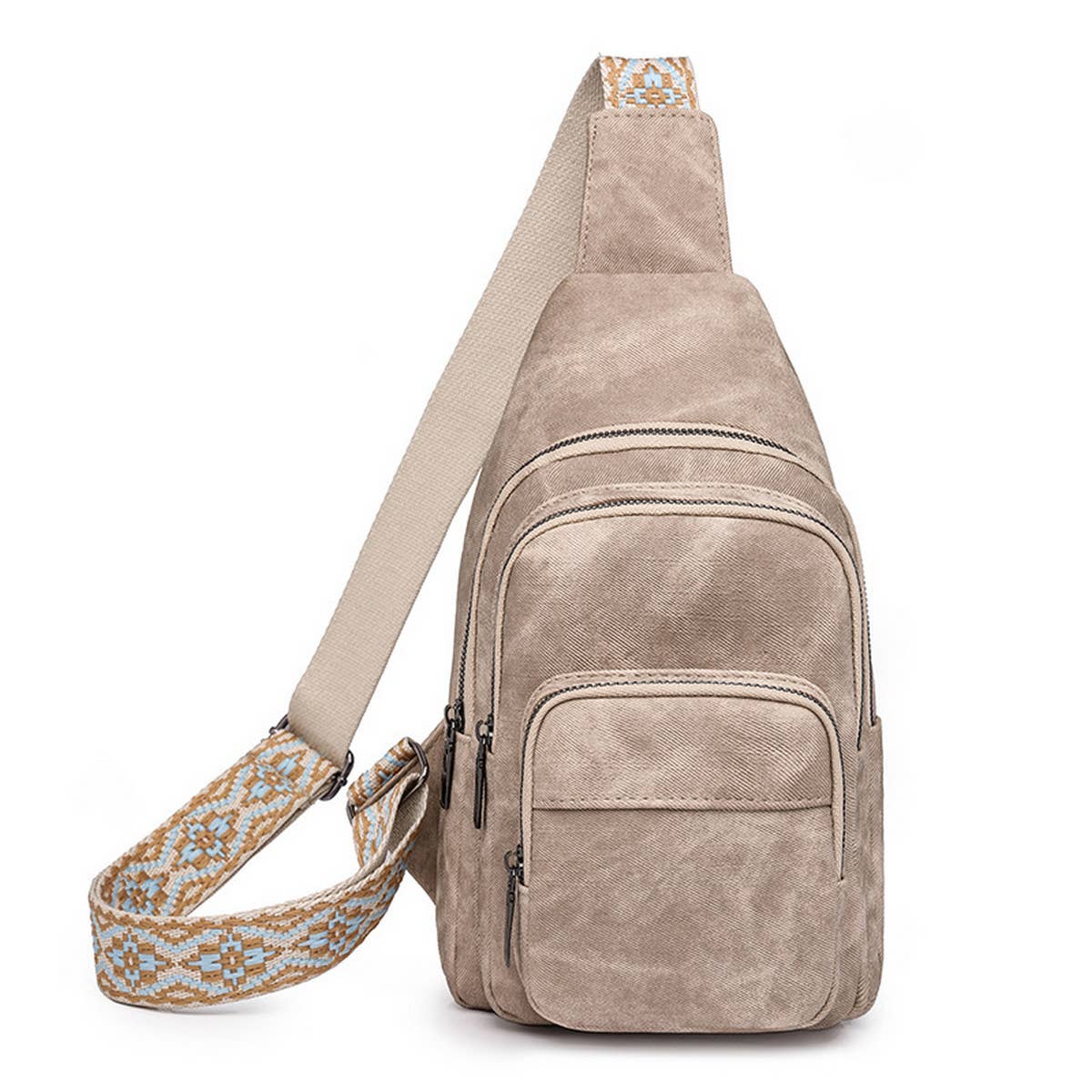 2024 NEW SIMPLE PU WAIST BAG MESSENGER BAG_CWAB2711