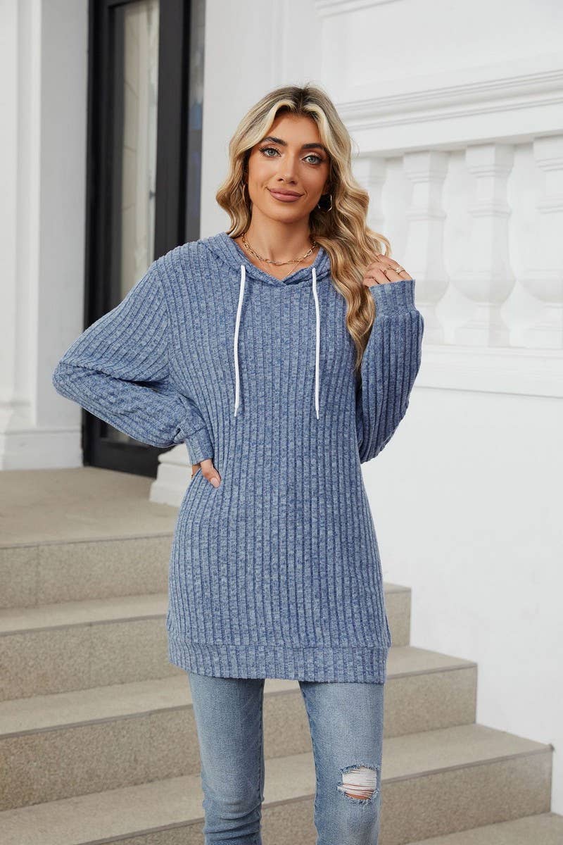 CWOHOL1110_AUTUMN AND WINTER LOOSE HOODED SWEATSHIRT