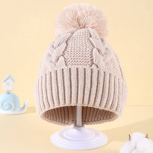 2024 NEW CHILDREN'S SINGLE BALL TWIST KNITTED HAT_CWAH1741