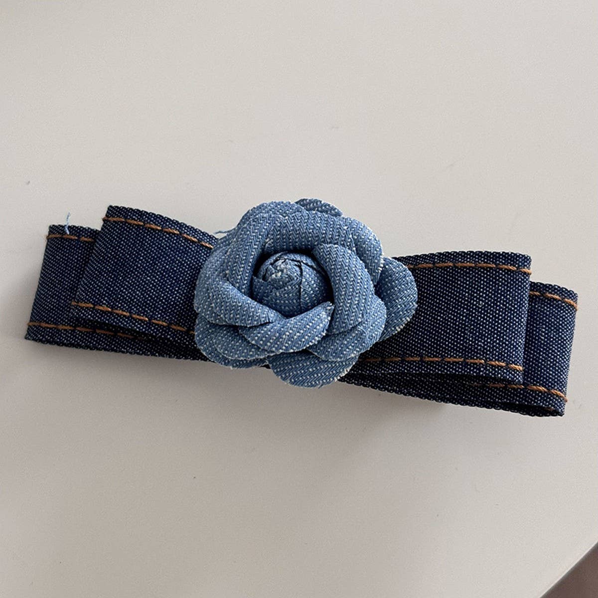 NEW RETRO DENIM CAMELLIA HAIRPIN FOR WOMEN