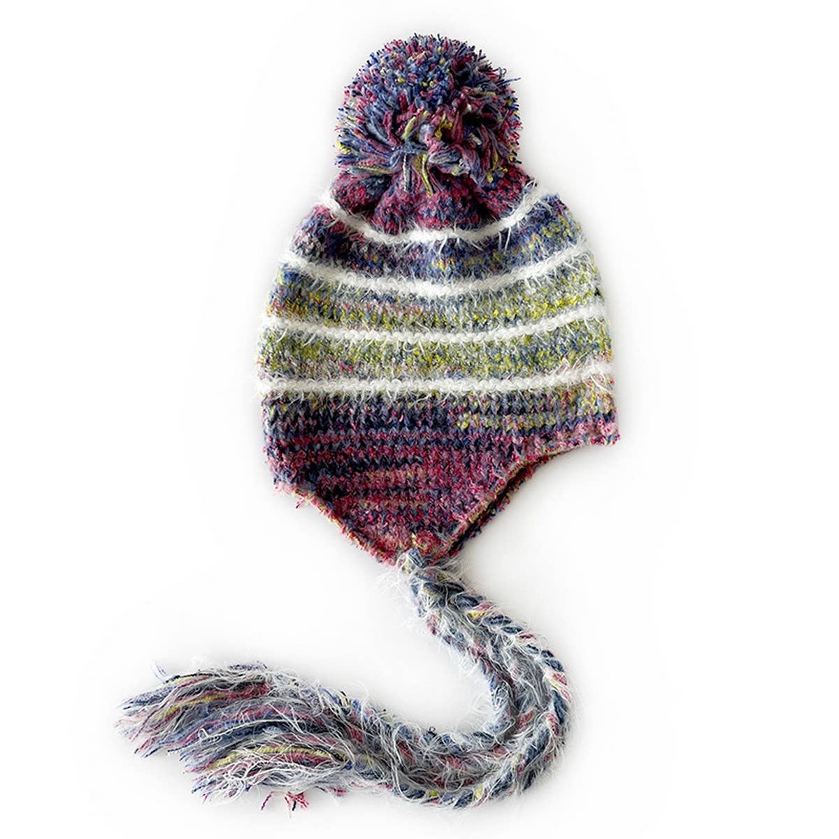 SWEET MIXED COLOR EARMUFFS KNITTED HAT_CWAH2049