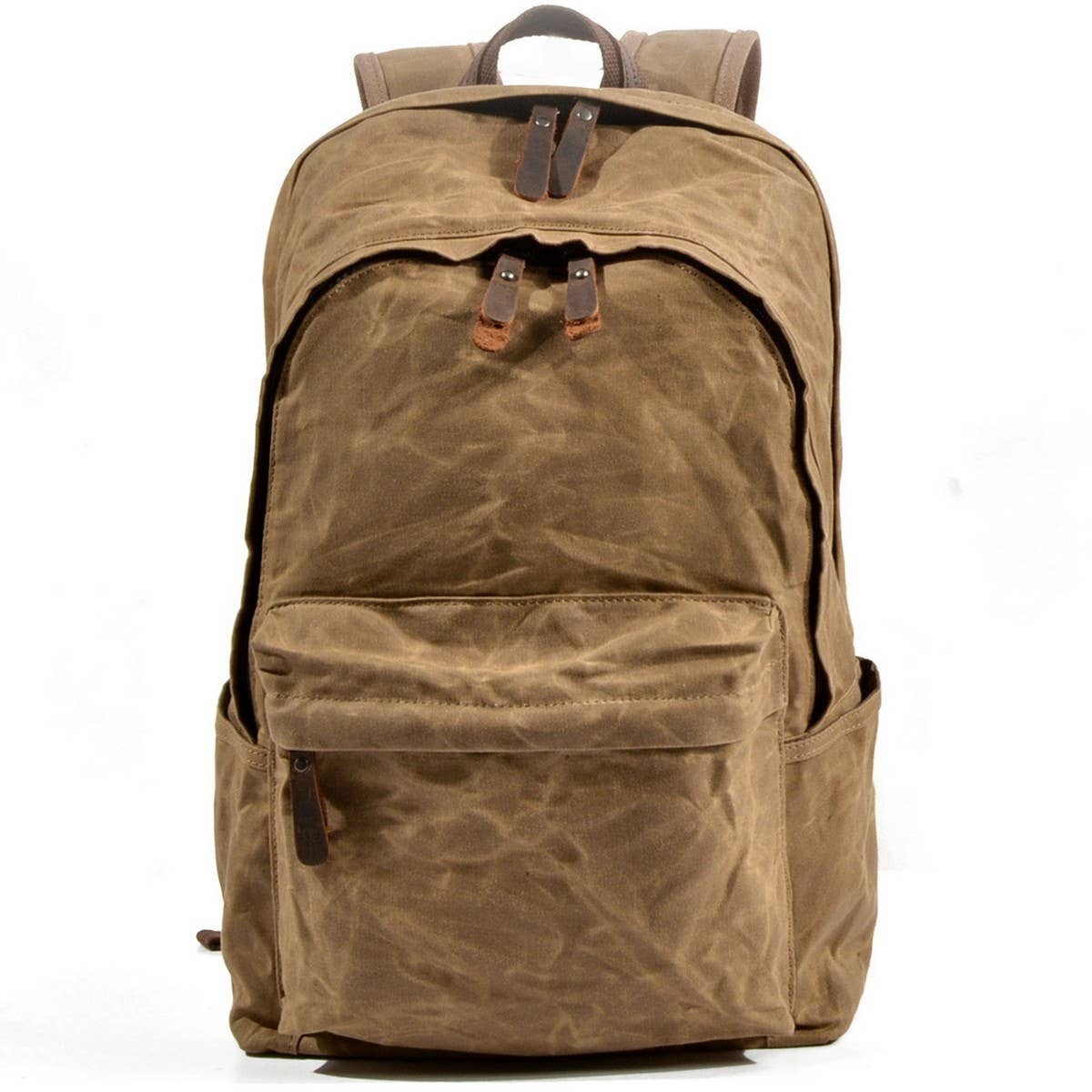 Vintage Waxed Canvas Outdoor Backpack Unisex_CWAB5527