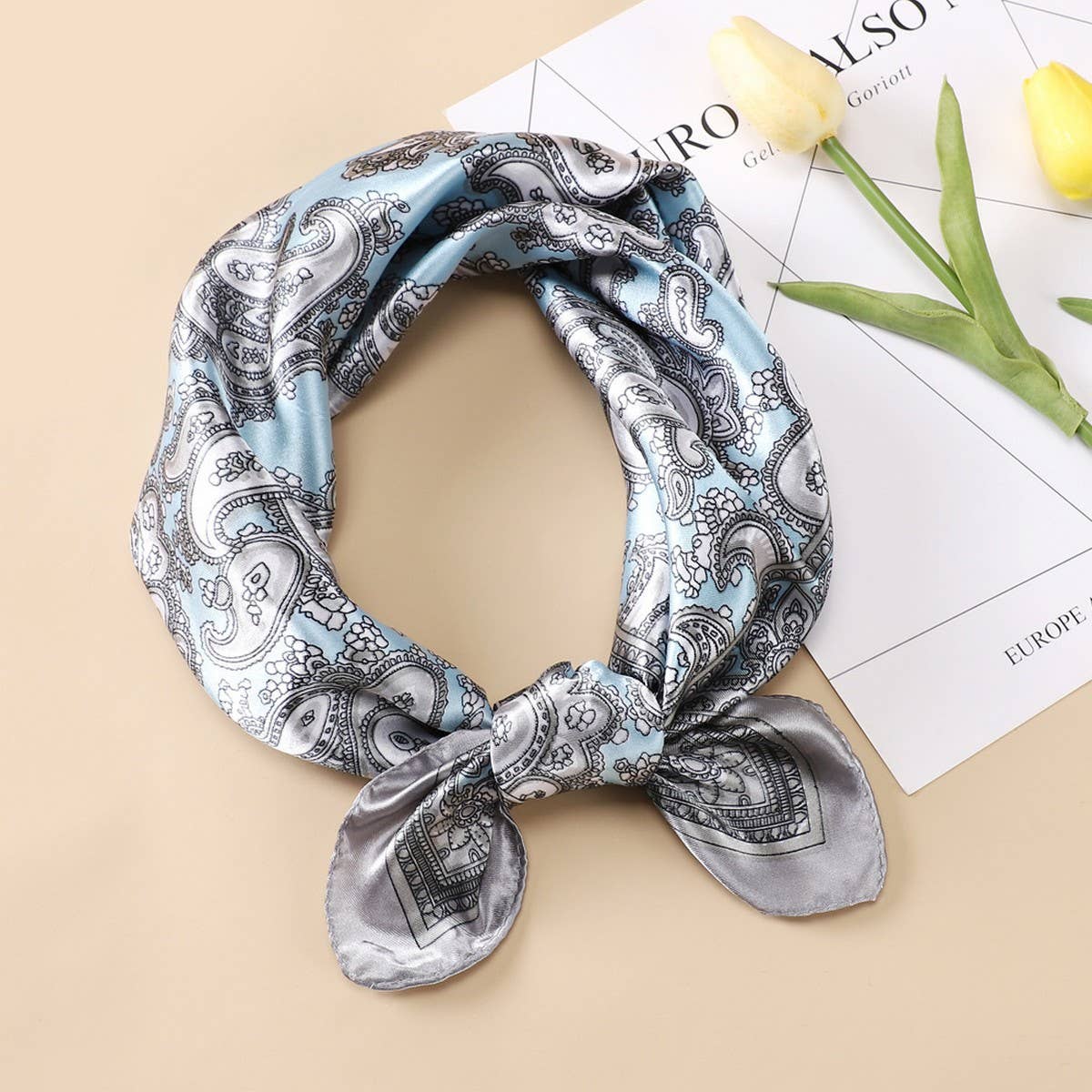 NEW RETRO SUN PROTECTION SILK SCARF HEADBAND