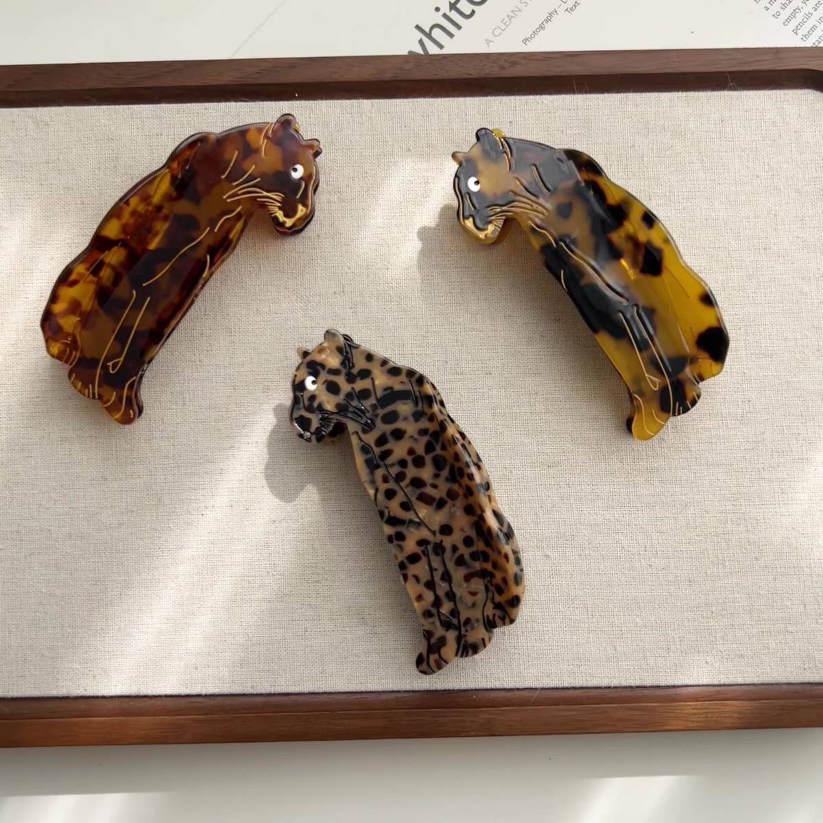 Leopard Acetate Hair Claw ? Bold Animal Print Clip