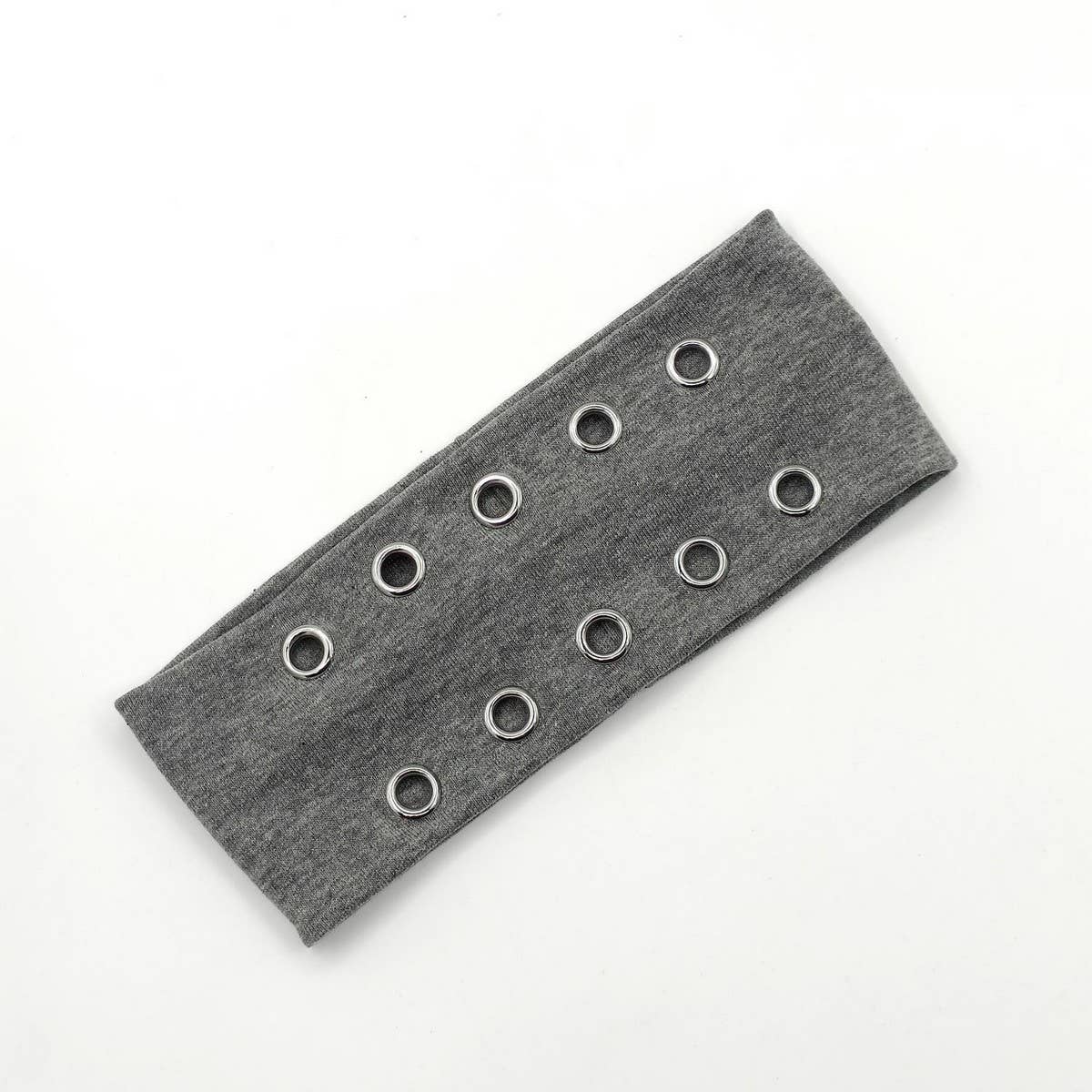 Round Elastic Punk Headband with Eyelets