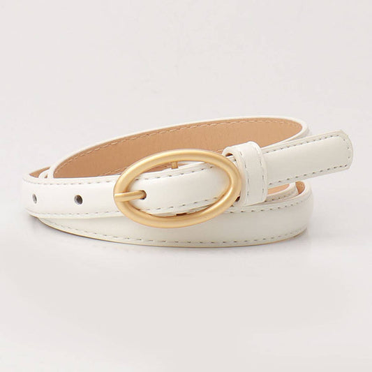 Versatile candy-colored decorated denim belt