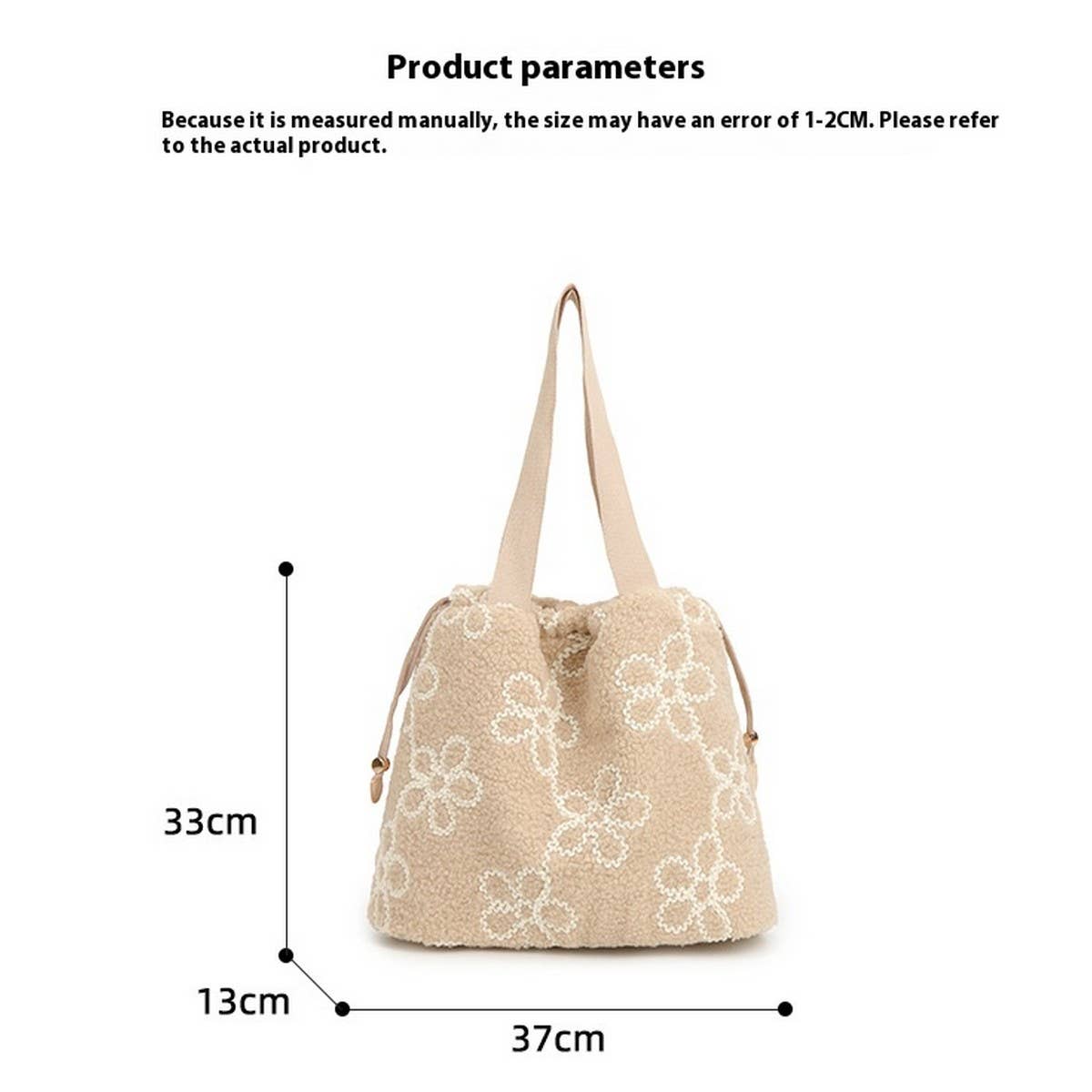 Plush Fur Bucket Bag Women Fashion Tote Bag_CUAB00577