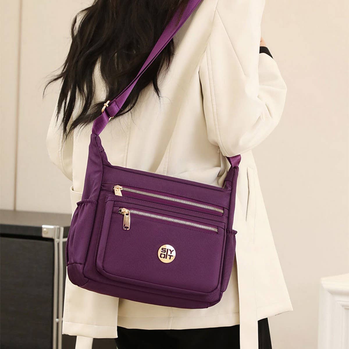 URBAN SIMPLE NYLON SHOULDER CROSSBODY BAG_CWAB3495