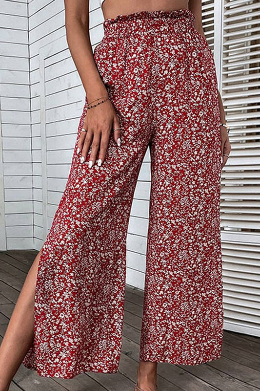 PRINTED HIGH WAISTED CROPPED WIDE LEG PANTS_CWBLP0488