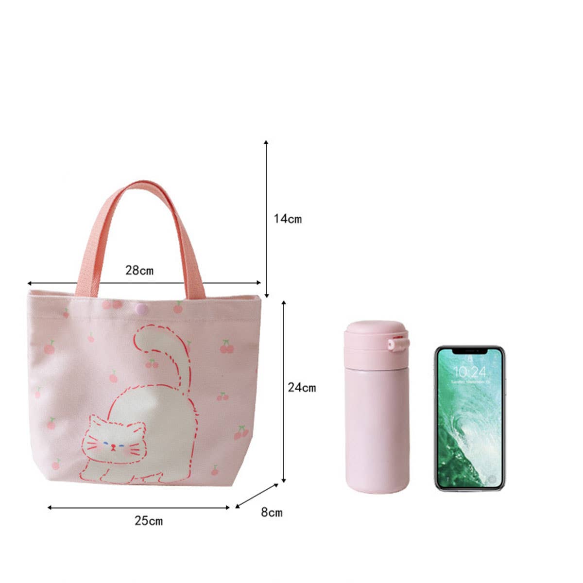 Cute Printed Lunch Tote Bag for Girls & Women_CWAB5663
