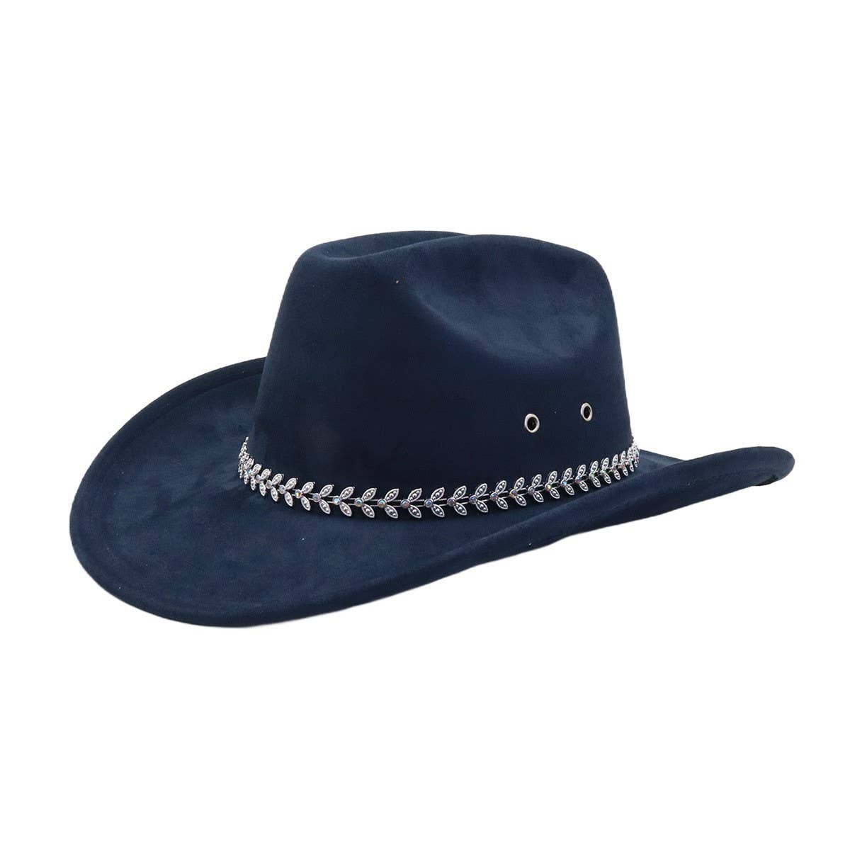 Unisex Soft Suede Western Cowboy Fedora Hat_CWAH04365