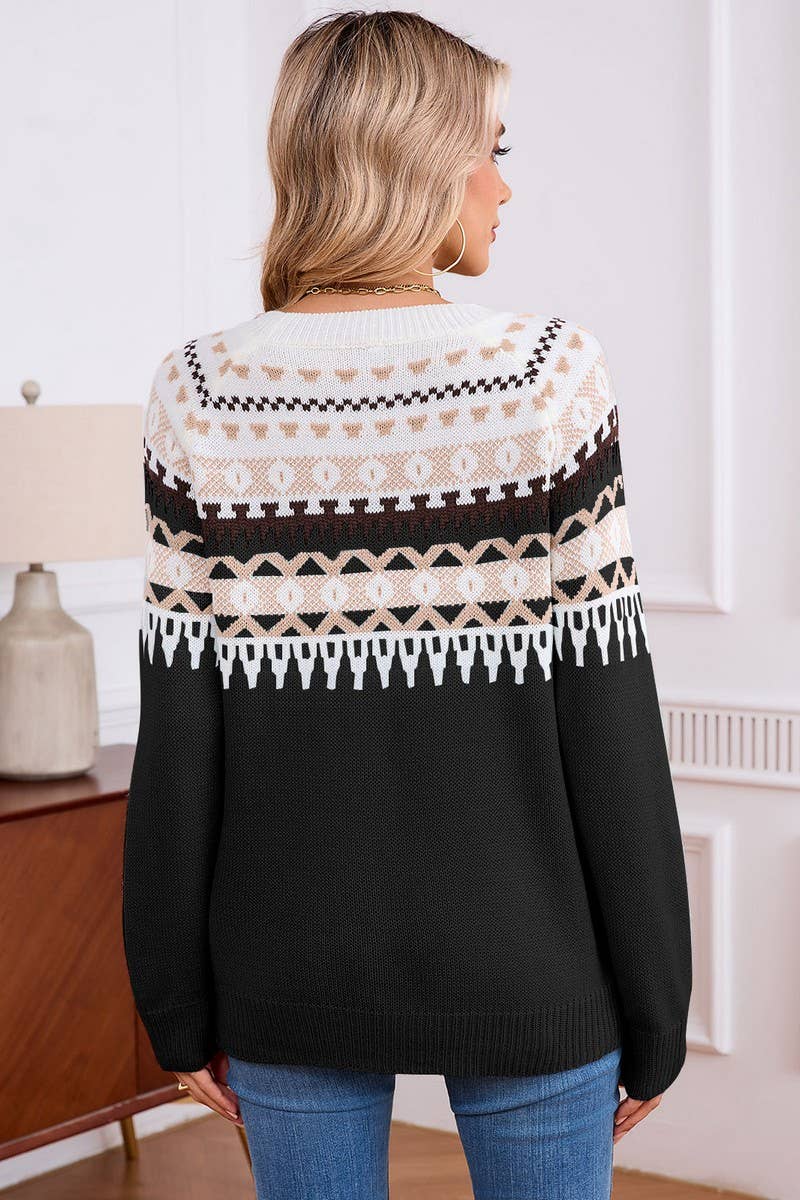 CWOSWL07302_LOOSE ZEBRA COLORBLOCK OFF-SHOULDER BATWING TOP