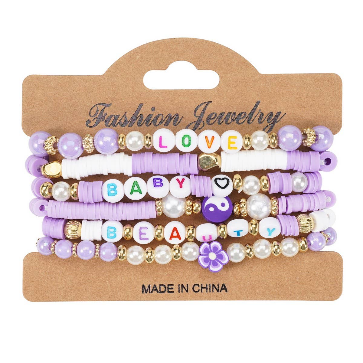 CWAJE05700_CUTE SMILEY RAINBOW BEADED FRIENDSHIP BRACELET