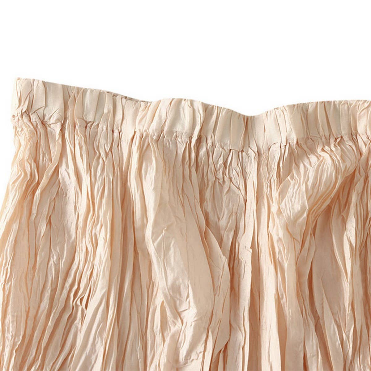 Loose Pleated A-Line Flared Casual Midi Skirt