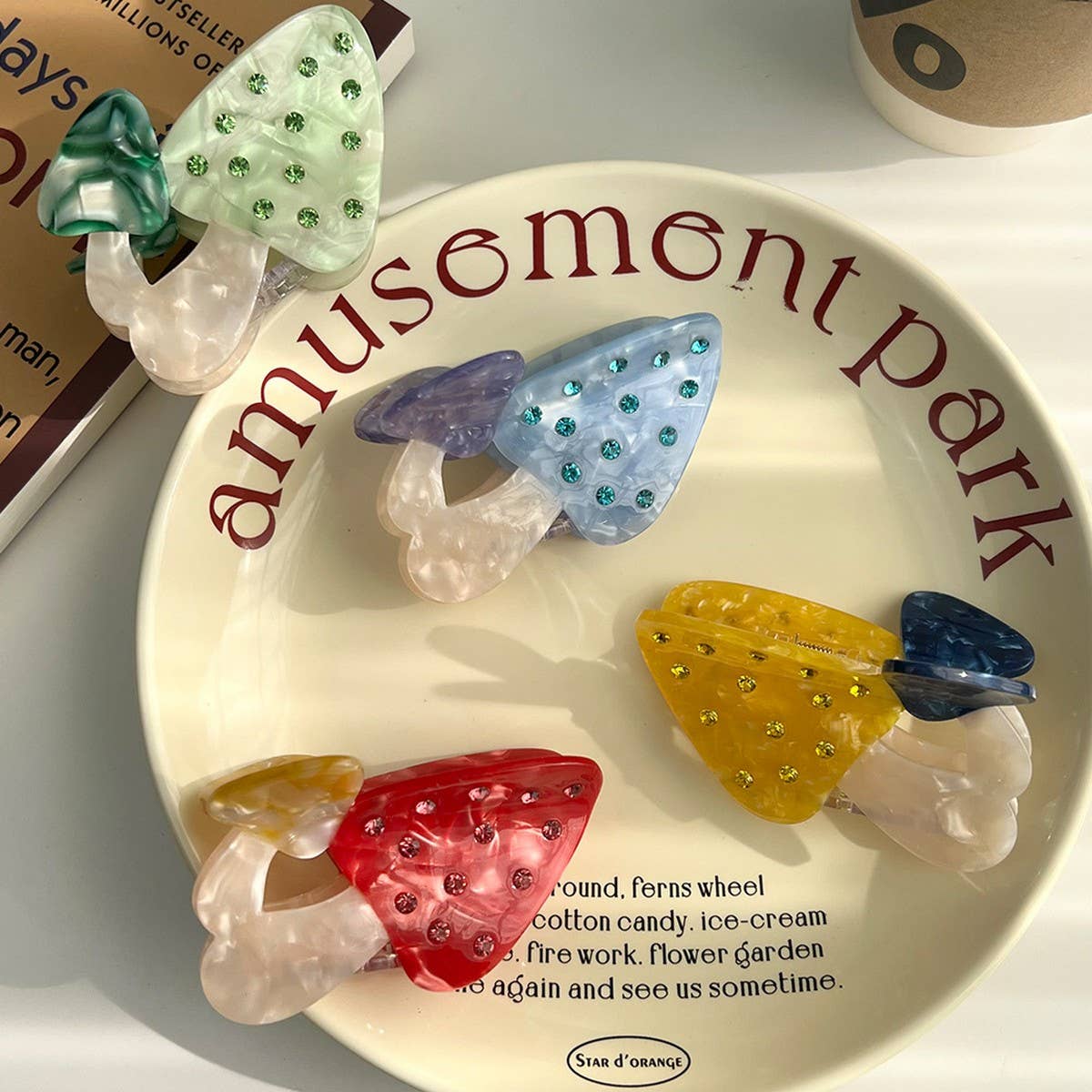 Cute Colorful Mushroom Acetate Hair Claw
