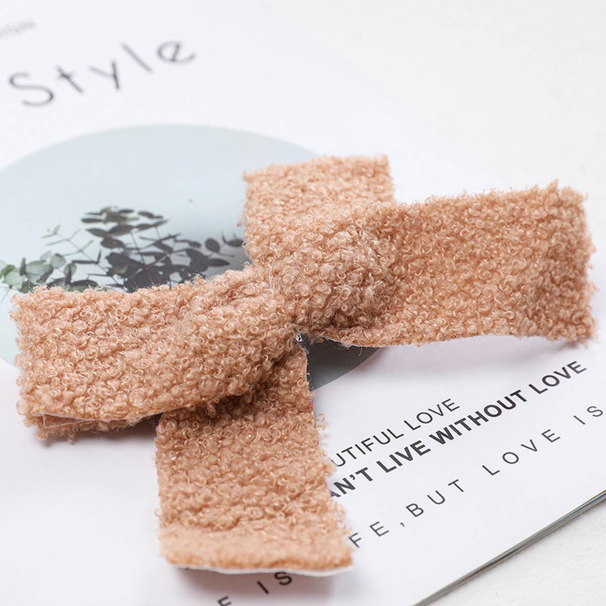 Felt Plush Bow Ribbon Christmas Tree Hanging Decor