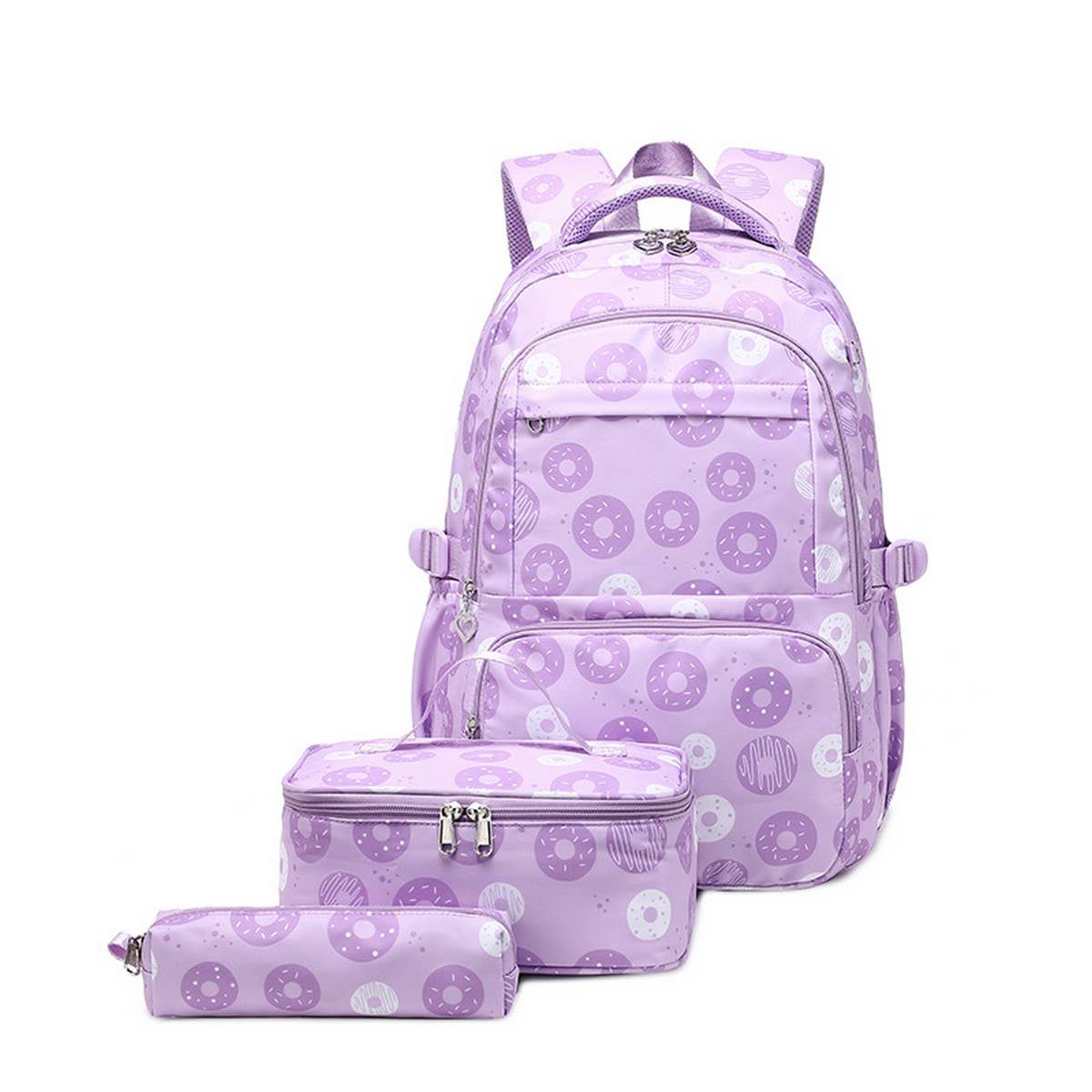 Backpacks for School, Donut 3-Piece Nylon Set_CWAB5467