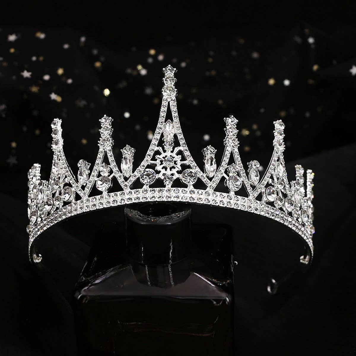 QUEEN'S HEADBAND CROWN WEDDING CRYSTAL TIARA_CWMM2024