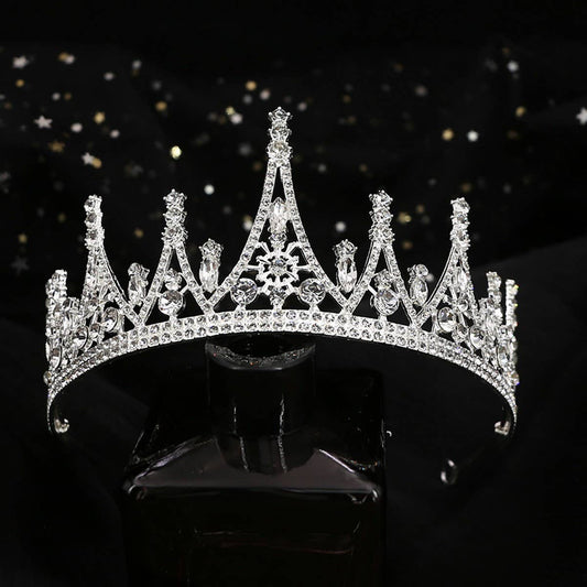 QUEEN'S HEADBAND CROWN WEDDING CRYSTAL TIARA_CWMM2024
