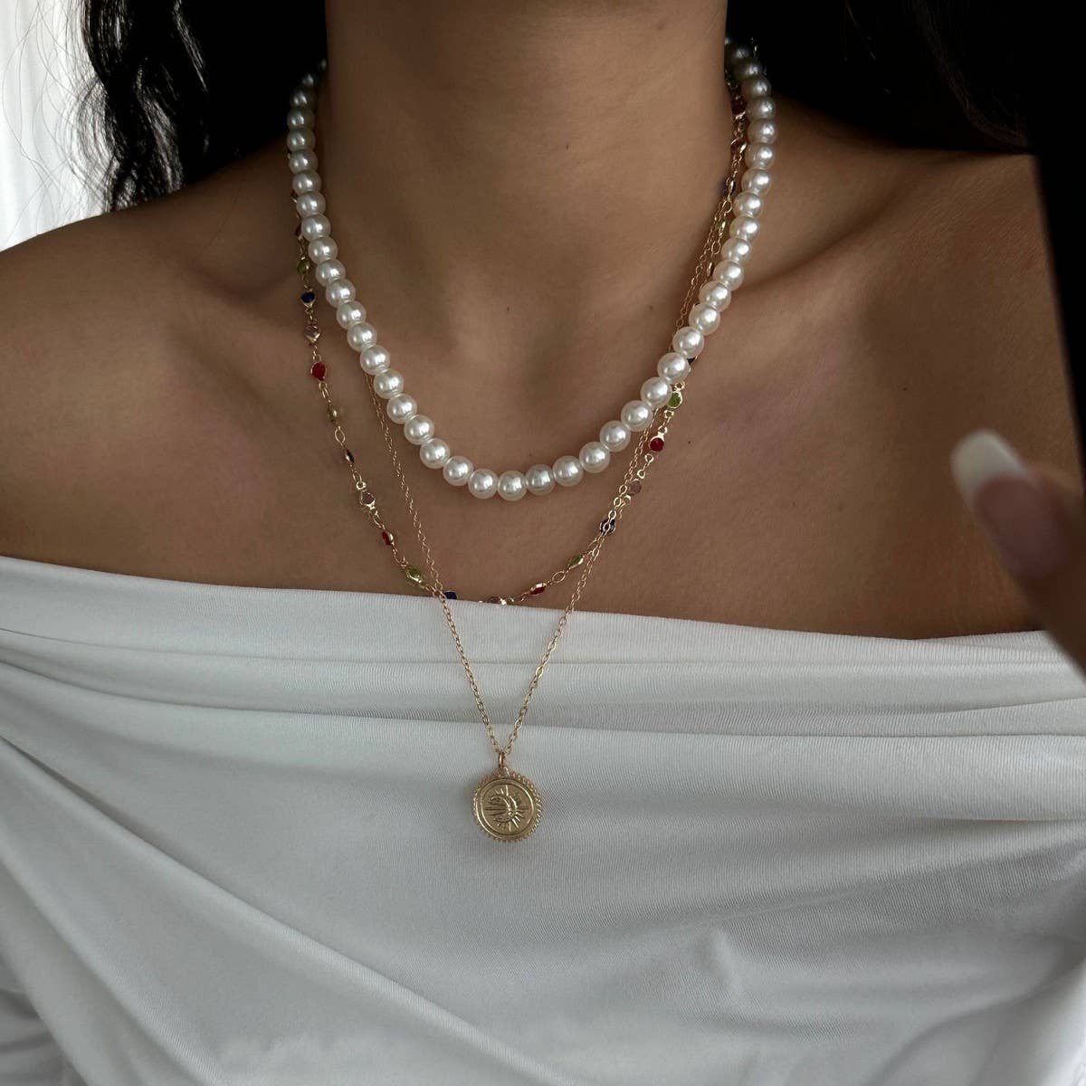 FASHION IMITATION PEARL BEADED NECKLACE_CWMM3181