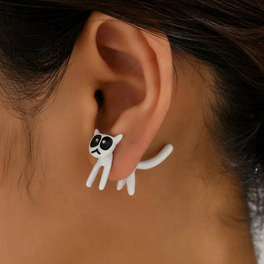 CWAJE2577_CREATIVE CUTE KITTEN INTERSPERSED EARRINGS