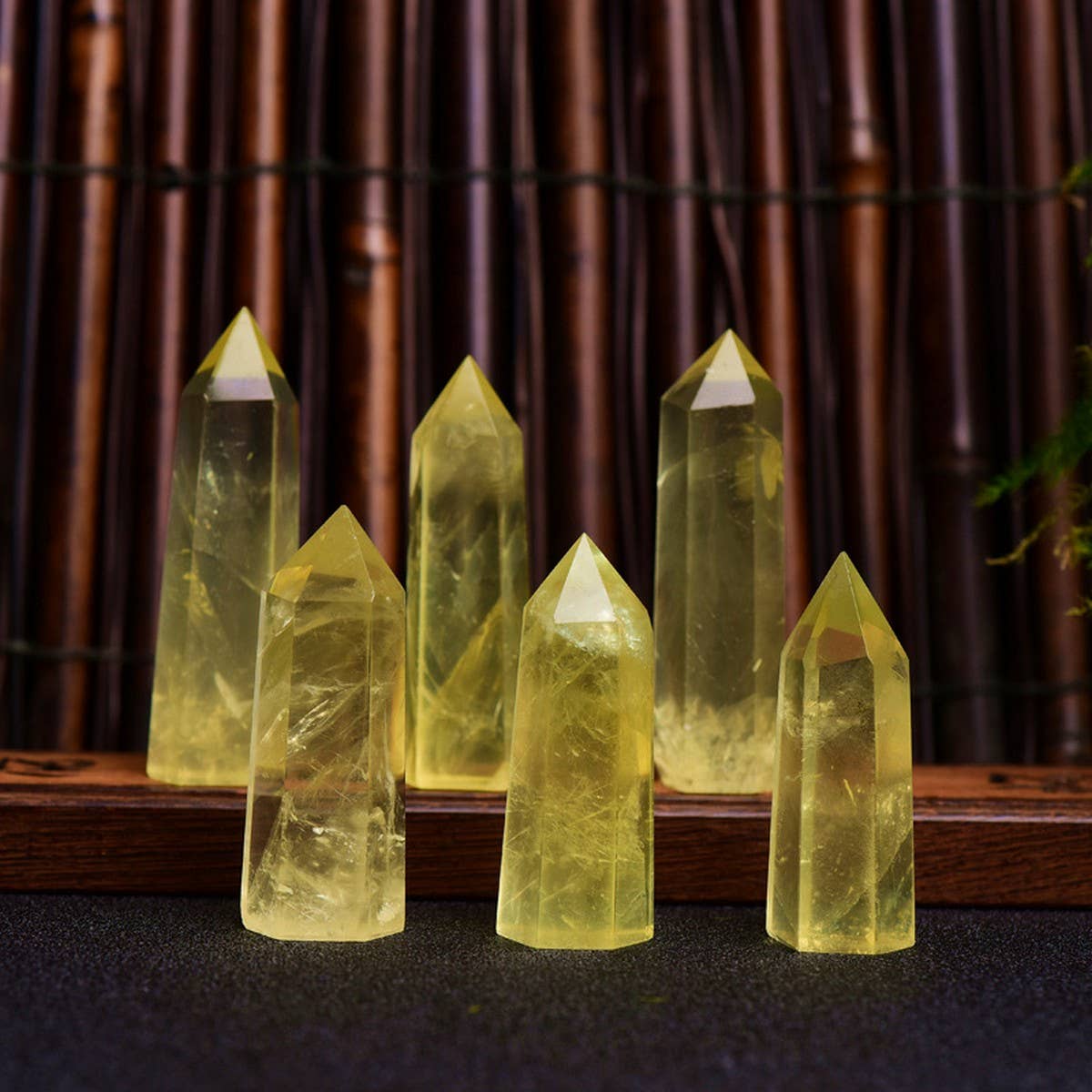 Citrine Crystal Point Hex Tower