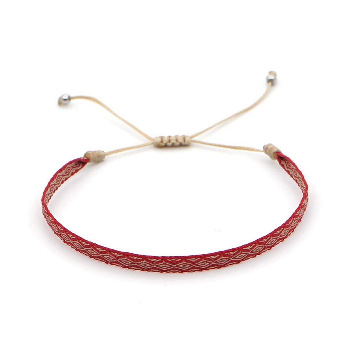 CWAJE4556_BOHEMIAN RIBBON HAND-WOVEN BRACELET