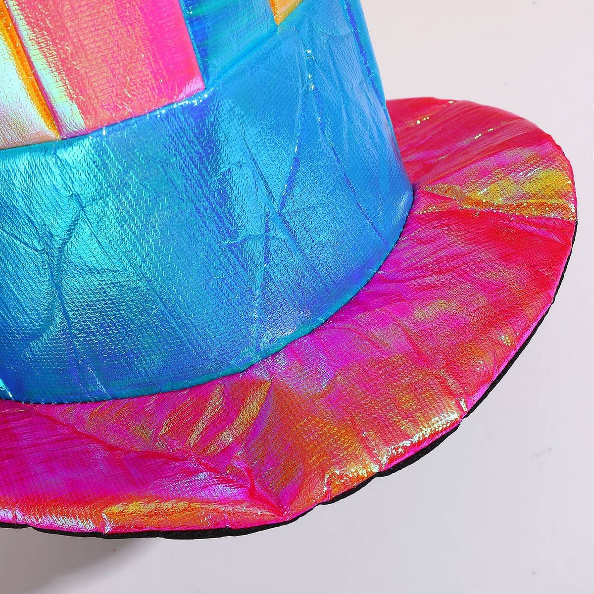CWAH4048_HALLOWEEN PARTY CLOWN COLORFUL GOLD CLOTH HAT