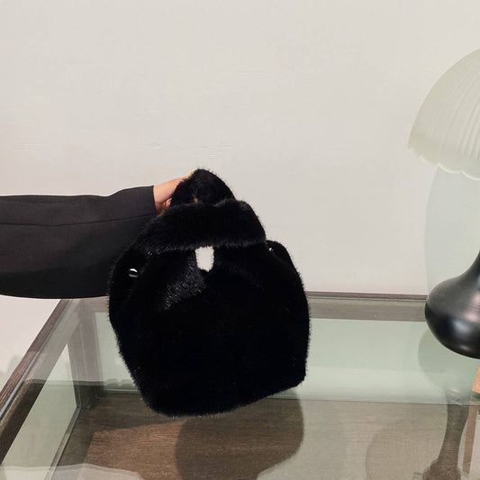 Faux Mink Fur Fluffy Handbag Women Shoulder Bag_CUAB00574