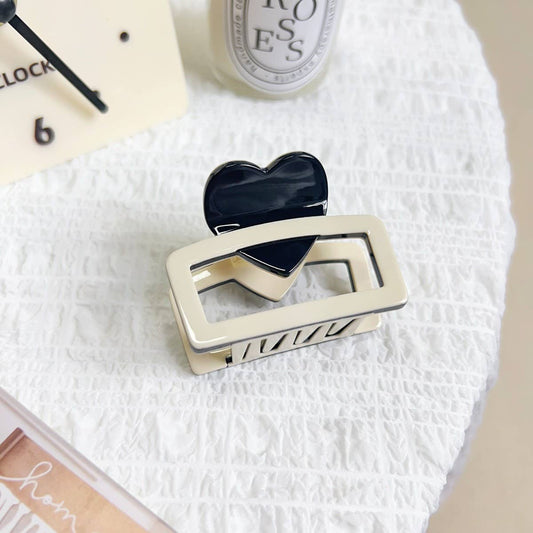 Heart Acetate Hair Claw - Minimalist Chic Clip_CWAHA1596