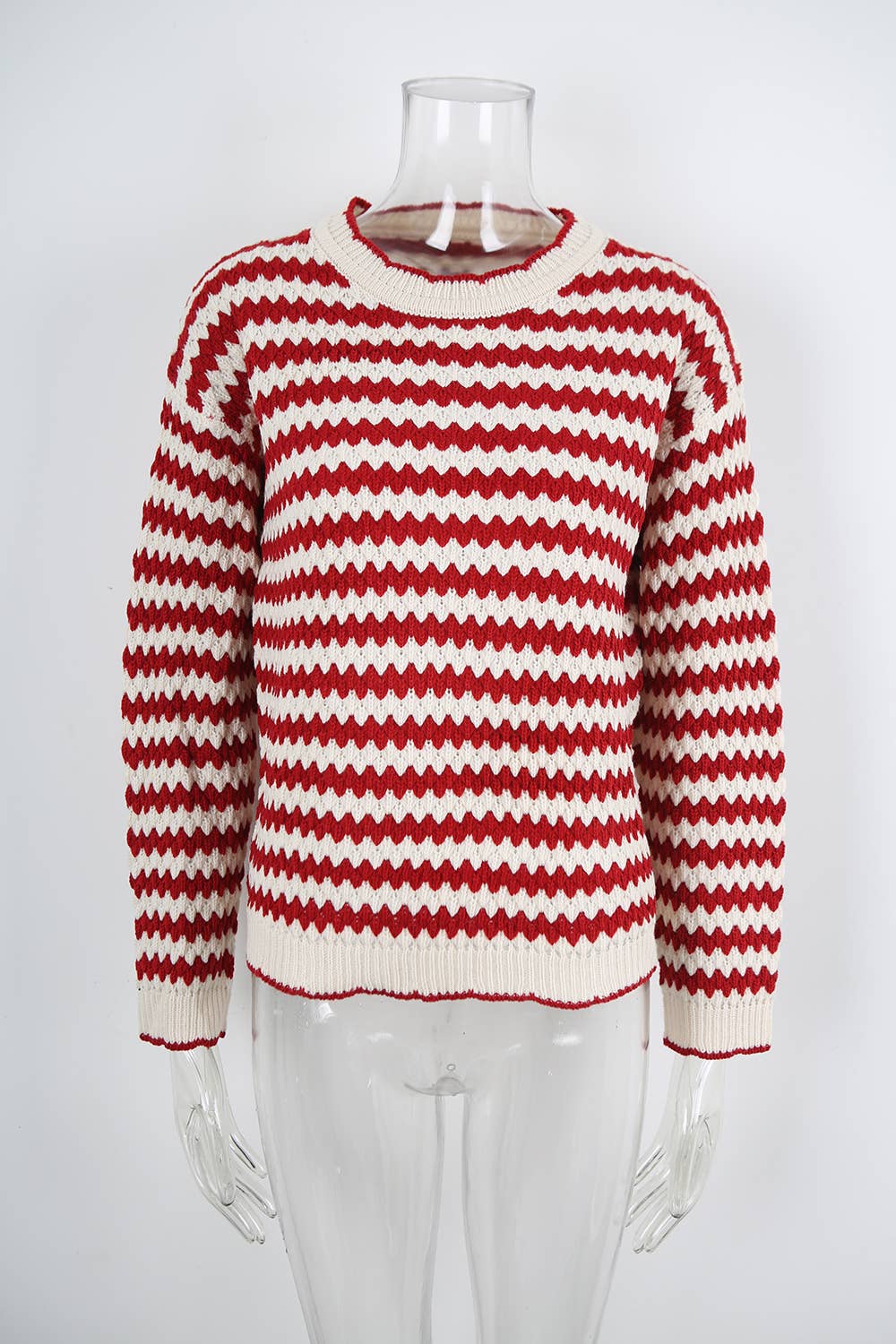 Advanced sense simple striped sweater