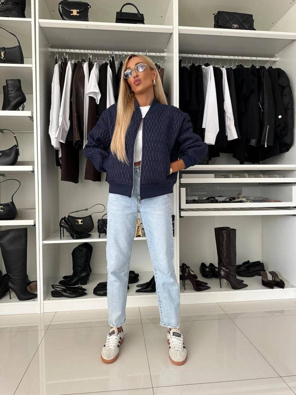 EMBROIDERED SHORT ZIPPER JACKET QUILTED JACKET