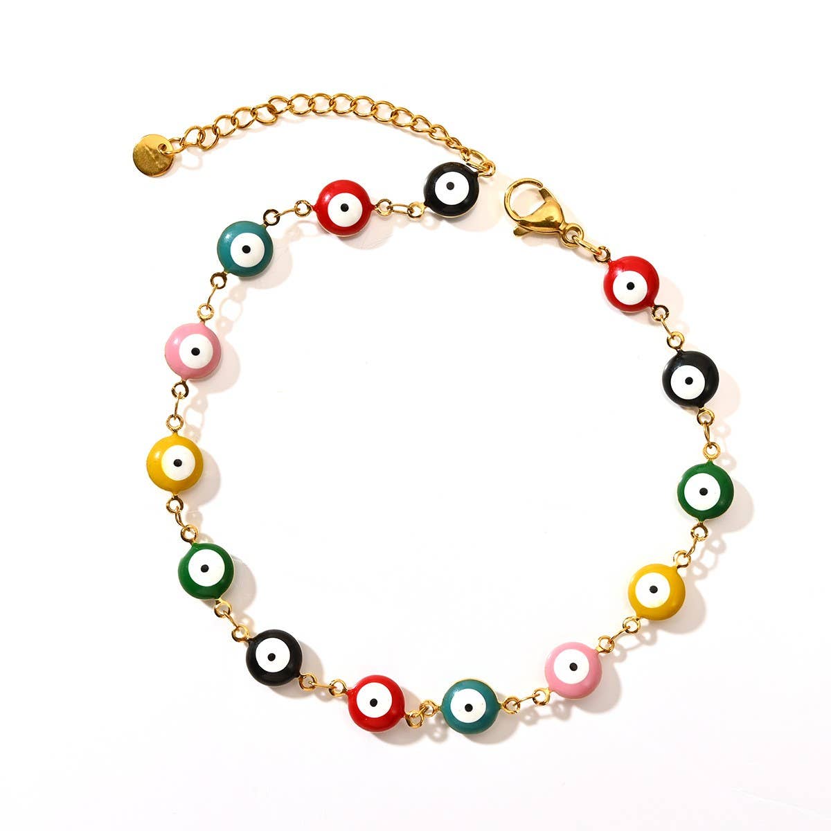 Classic 18K Stainless Steel Evil Eye Bracelet