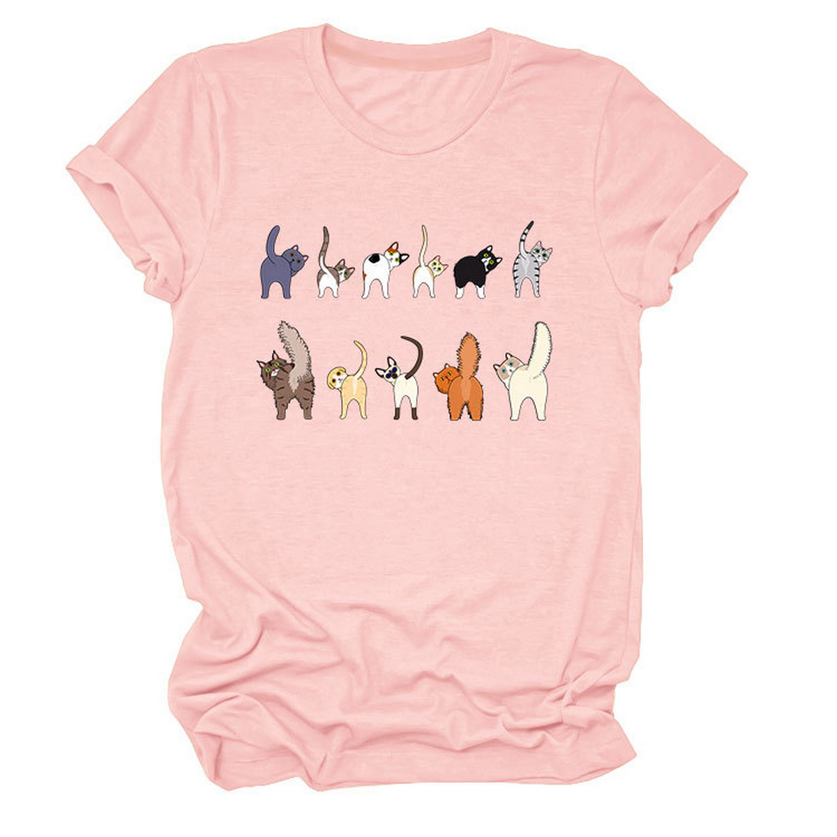 Cute Cat Graphic Tee ? 11 Cats Turn Around