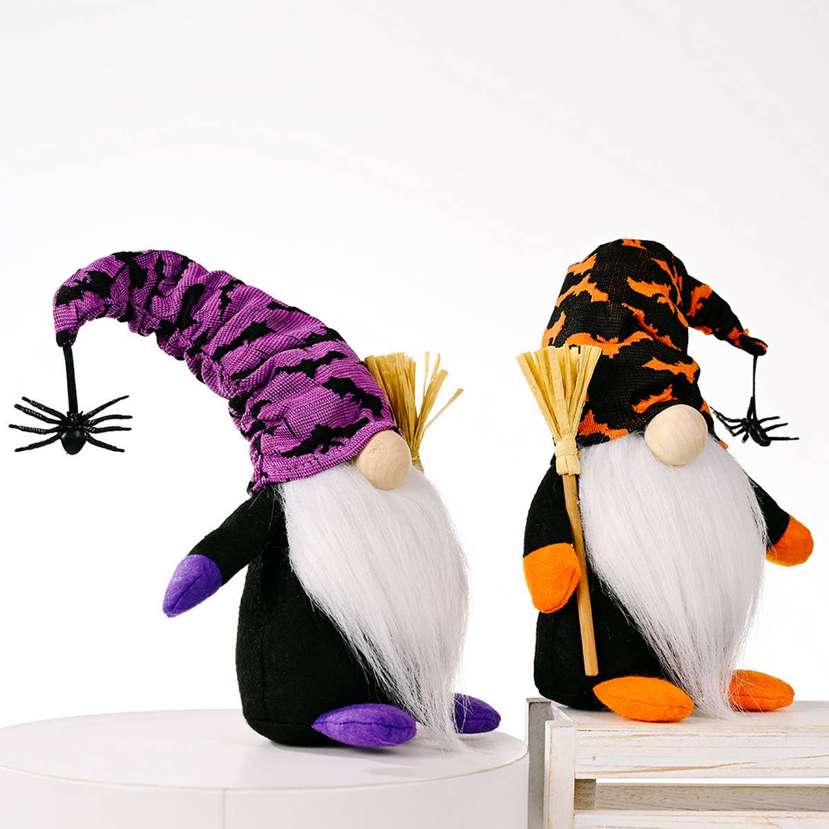 HALLOWEEN BROOM SPIDER RUDOLPH ORNAMENT