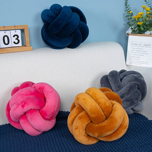 KNOT WITH TWO STRANDS OF ROPE PILLOW CUSHION