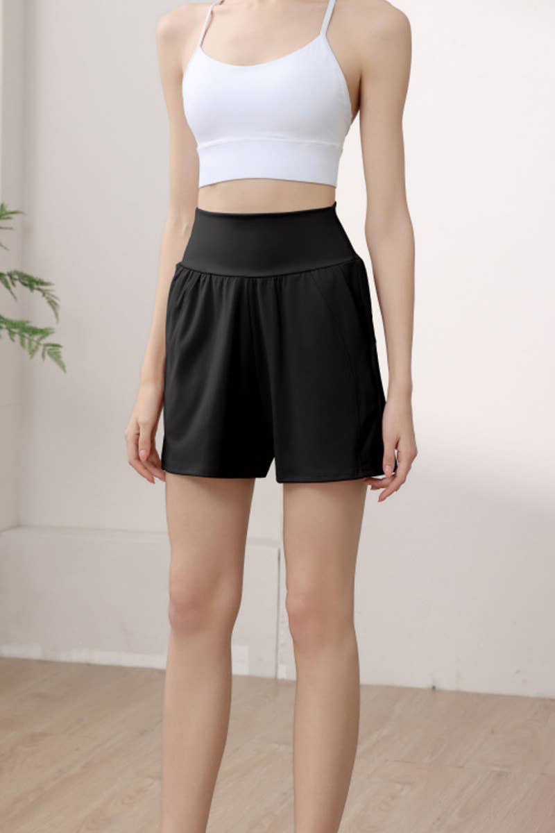 CWBSS0450_SUMMER HIGH WAIST TUMMY CONTROL YOGA SHORTS