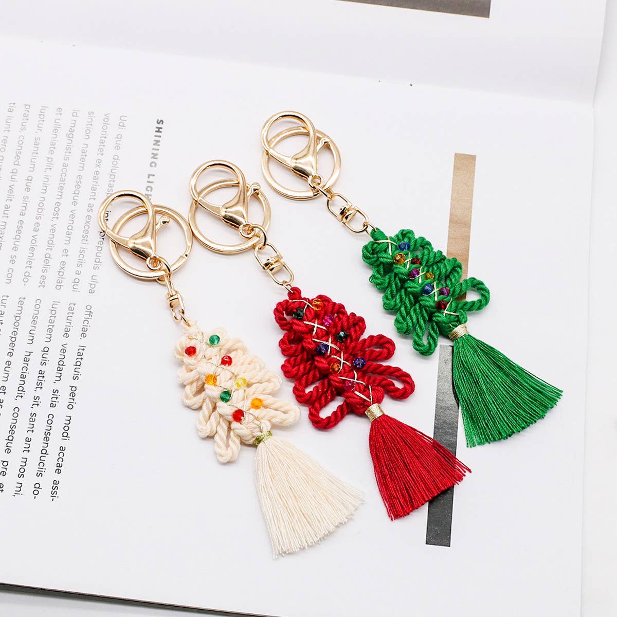 CHRISTMAS HANDMADE TASSEL BRAIDED KEY